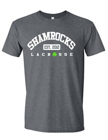 Anniversary Shamrocks Soft Style Cotton Grey T-shirt - Orders due by Monday, August 29, 2022